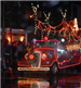 Car Decorated with Christmas Lights