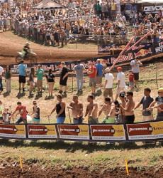 People Along the Side of Motorcross Track