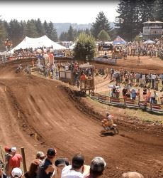 People Watching Motorcross Race