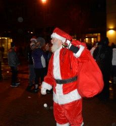 Santa Carrying a Gift Bag