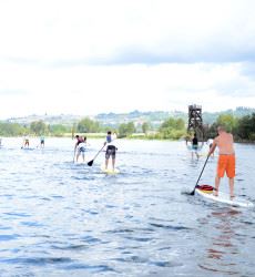 View of Rear of the Paddleboard Race